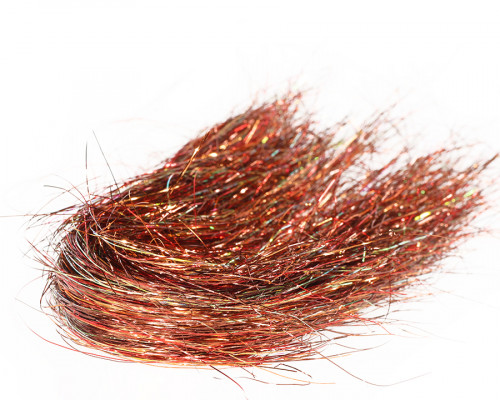 Fine 3D Tinsel Hair, Fiery Brown UVR / 85